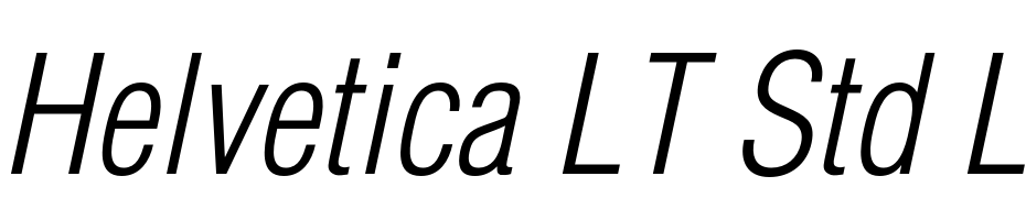 Helvetica LT Std Light Condensed Oblique Font Download Free